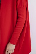 Bluza oversize z asymetrycznymi bokami czerwona  