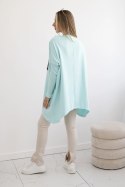 Bluza oversize z asymetrycznymi bokami miętowa  