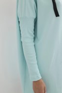 Bluza oversize z asymetrycznymi bokami miętowa  