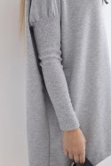 Bluza oversize z asymetrycznymi bokami szara  