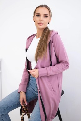 Bluza sukienkowa z kapturem ciemny różowy  