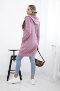 Bluza sukienkowa z kapturem ciemny różowy  