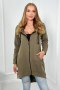 Bluza z suwakiem z tyłu khaki  