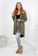 Bluza z suwakiem z tyłu khaki  