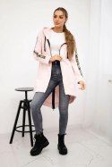 Bluza z suwakiem z tyłu pudrowy róż  