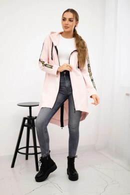 Bluza z suwakiem z tyłu pudrowy róż  