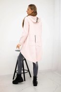 Bluza z suwakiem z tyłu pudrowy róż  