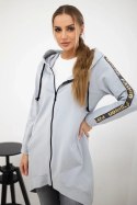 Bluza z suwakiem z tyłu szara  