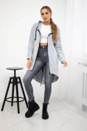 Bluza z suwakiem z tyłu szara  
