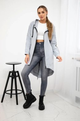 Bluza z suwakiem z tyłu szara  