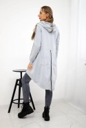 Bluza z suwakiem z tyłu szara  