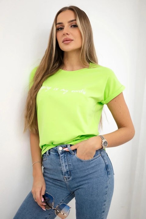 Bluzka Shopping is my cardio jasny zielony Bluzka Shopping is my cardio jasny zielony