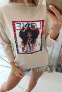 Bluzka z grafiką American Girl beżowa S/M - L/XL  
