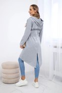 Bluza Narzutka z dłuższym tyłem szara  