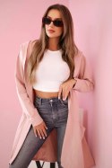 Bluza Narzutka z kapturem oversize ciemny pudrowy róż  