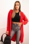 Bluza Narzutka z kapturem oversize czerwona  