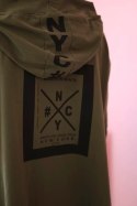 Bluza Narzutka z kapturem oversize khaki  