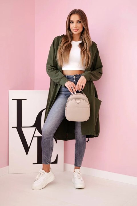 Bluza Narzutka z kapturem oversize khaki Bluza Narzutka z kapturem oversize khaki