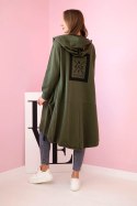 Bluza Narzutka z kapturem oversize khaki  