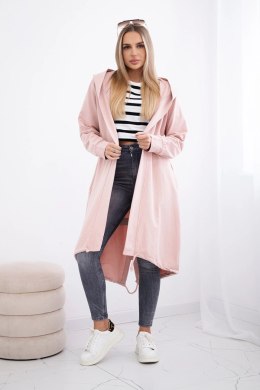 Bluza Narzutka z nadrukiem oversize ciemny pudrowy róż  