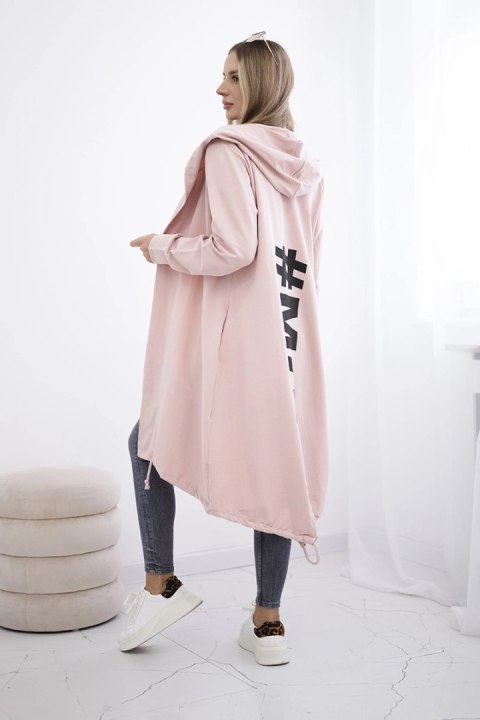 Bluza Narzutka z nadrukiem oversize ciemny pudrowy róż Bluza Narzutka z nadrukiem oversize ciemny pudrowy róż