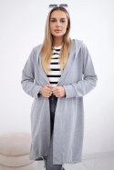 Bluza Narzutka z nadrukiem oversize szara  