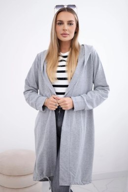 Bluza Narzutka z nadrukiem oversize szara  