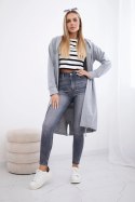 Bluza Narzutka z nadrukiem oversize szara  