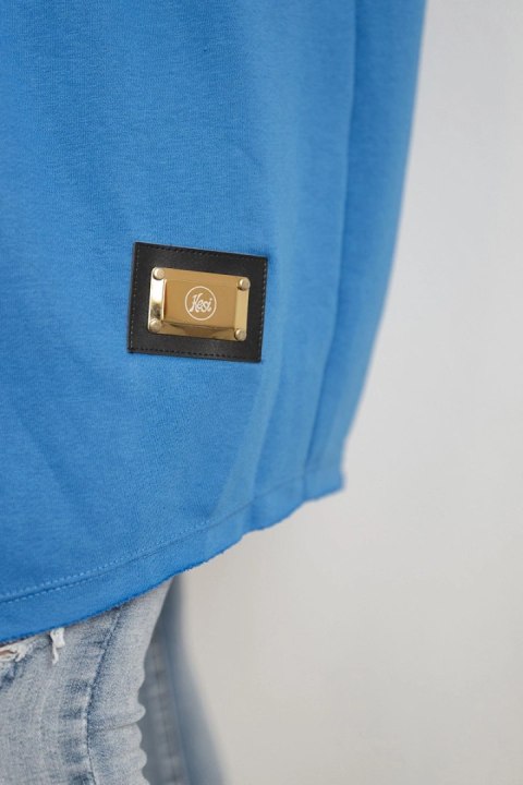 Bluza Narzutka z napisami chabrowa Bluza Narzutka z napisami chabrowa