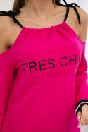Sukienka Tres Chic fuksja  