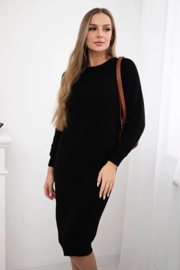 Sweter Sukienka w prążek czarna  