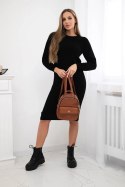 Sweter Sukienka w prążek czarna  