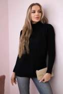 Sweter ze stójką czarny  