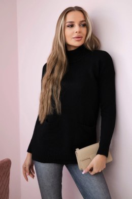 Sweter ze stójką czarny  