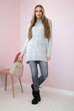 Sweter ze stójką szary  