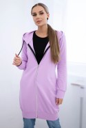 Bluza sukienkowa z kapturem fioletowa  
