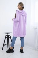Bluza sukienkowa z kapturem fioletowa  
