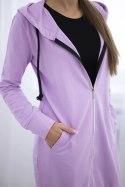 Bluza sukienkowa z kapturem fioletowa  