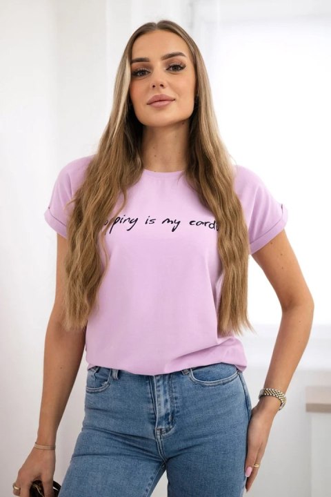 Bluzka Shopping is my cardio fioletowa Bluzka Shopping is my cardio fioletowa