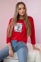 Bluzka z nadrukiem Star Style czerwona  