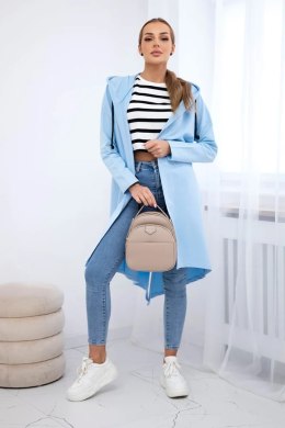 Bluza Narzutka z dłuższym tyłem błękitna  