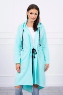 Bluza Narzutka z dłuższym tyłem miętowa  