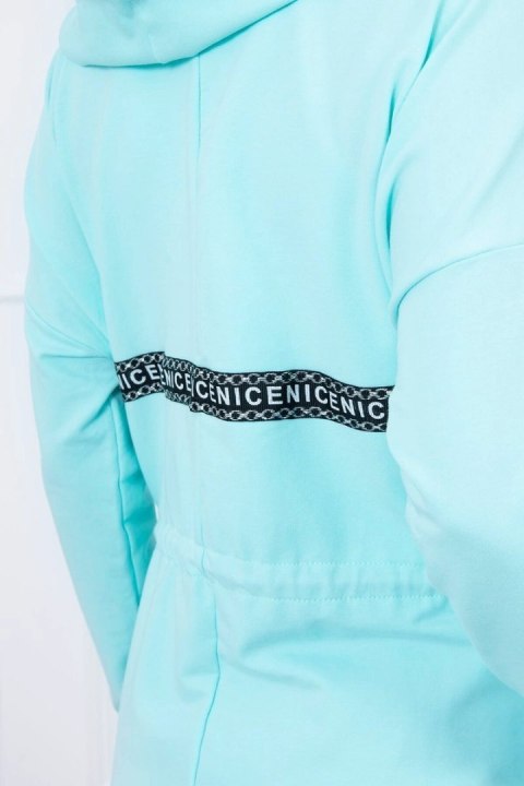 Bluza Narzutka z dłuższym tyłem miętowa  