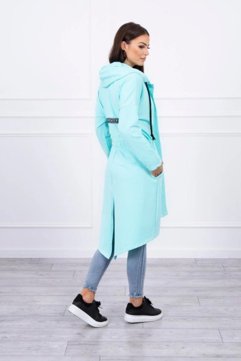 Bluza Narzutka z dłuższym tyłem miętowa  