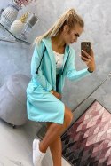 Bluza Narzutka z dłuższym tyłem miętowa  