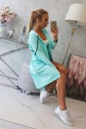 Bluza Narzutka z dłuższym tyłem miętowa  
