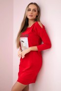 Sukienka z nadrukiem Dream czerwona  