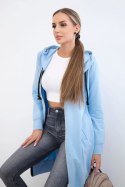 Bluza sukienkowa z kapturem błękitna  