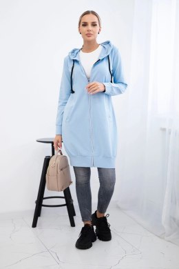 Bluza sukienkowa z kapturem błękitna  