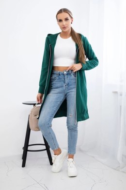 Bluza sukienkowa z kapturem ciemno zielona  